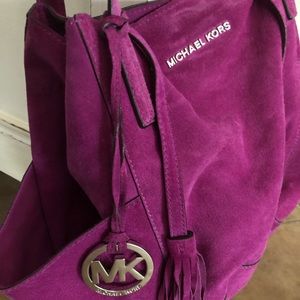 Suede Michael Kors handbag